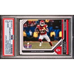 Isiah Pacheco 2023 Panini NFL Superbowl Champions #6 Card PSA 10 Gem Mint